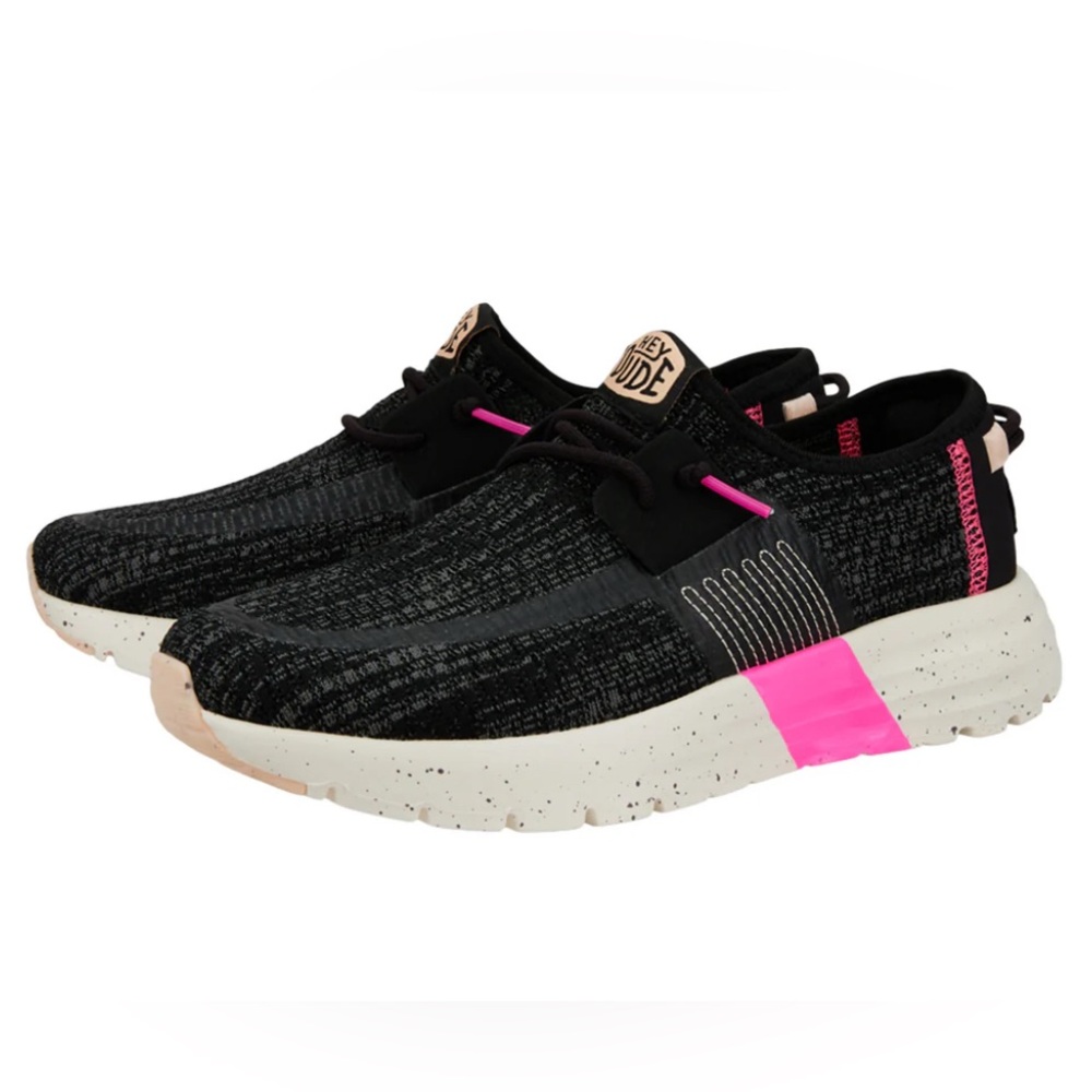 Hey Dude Kids Sneakers in Black and Pink